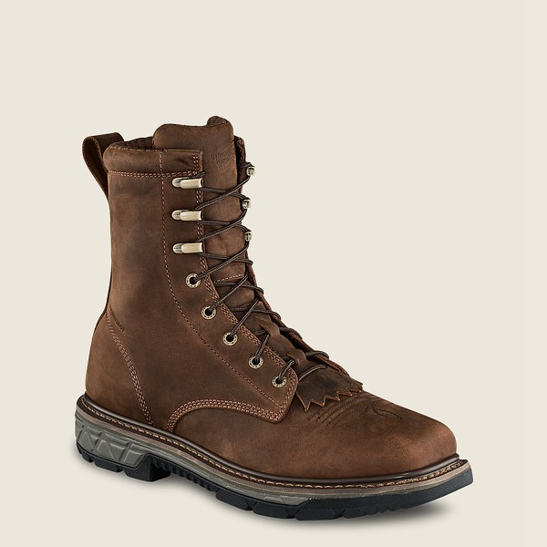 Red Wing Mens Safety Boots - Rio Flex - 8-inch Waterproof Toe - Brown - AWB158936